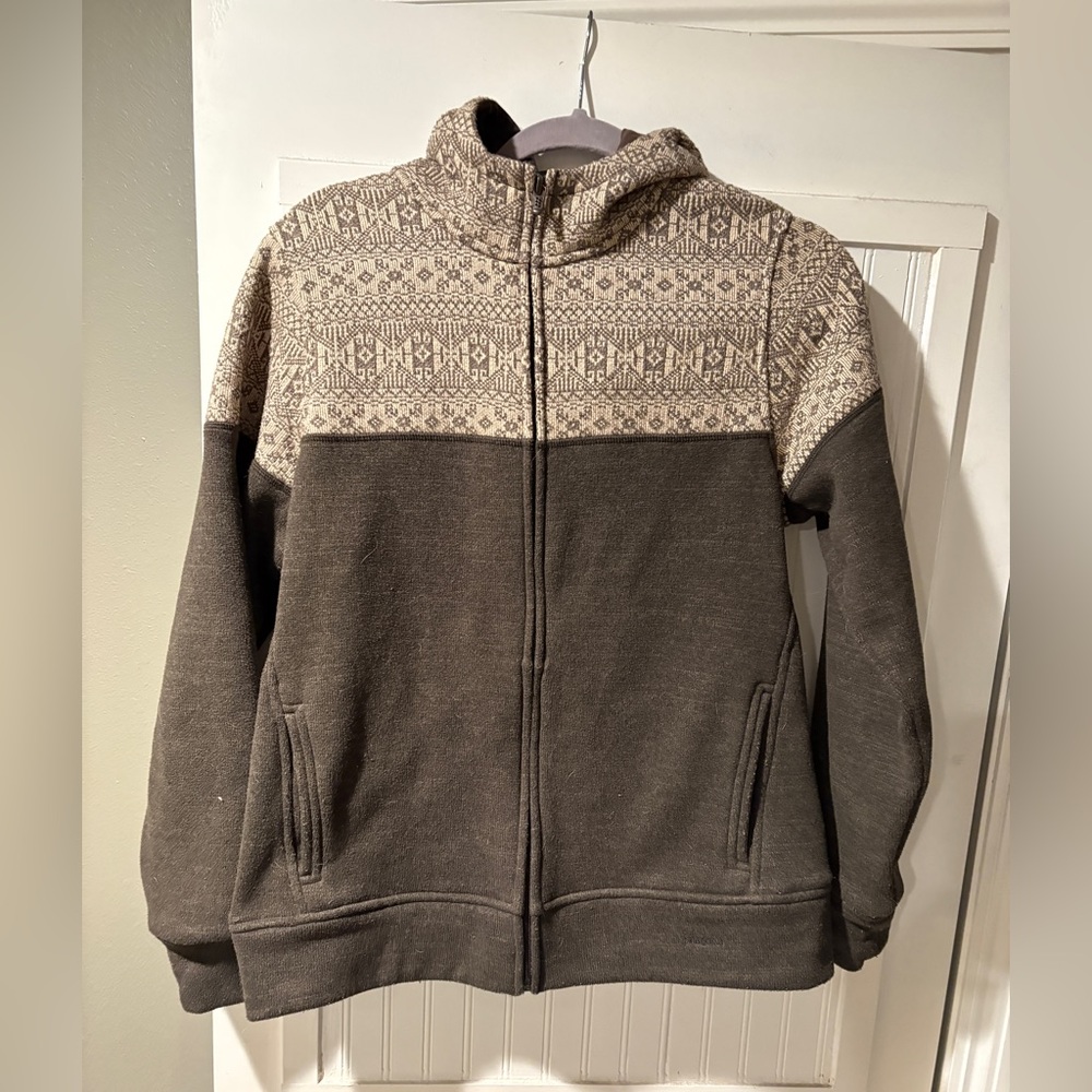 Patagonia Brown and Cream Patterned Utility Jacket
